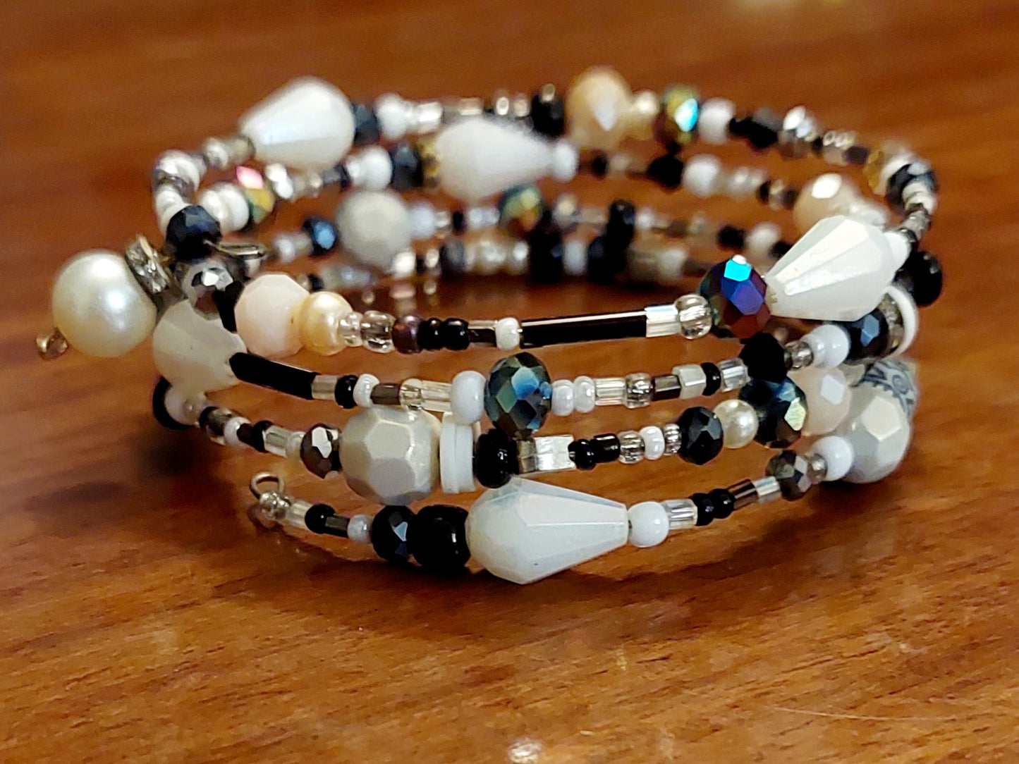 Two-tone wrap bracelet