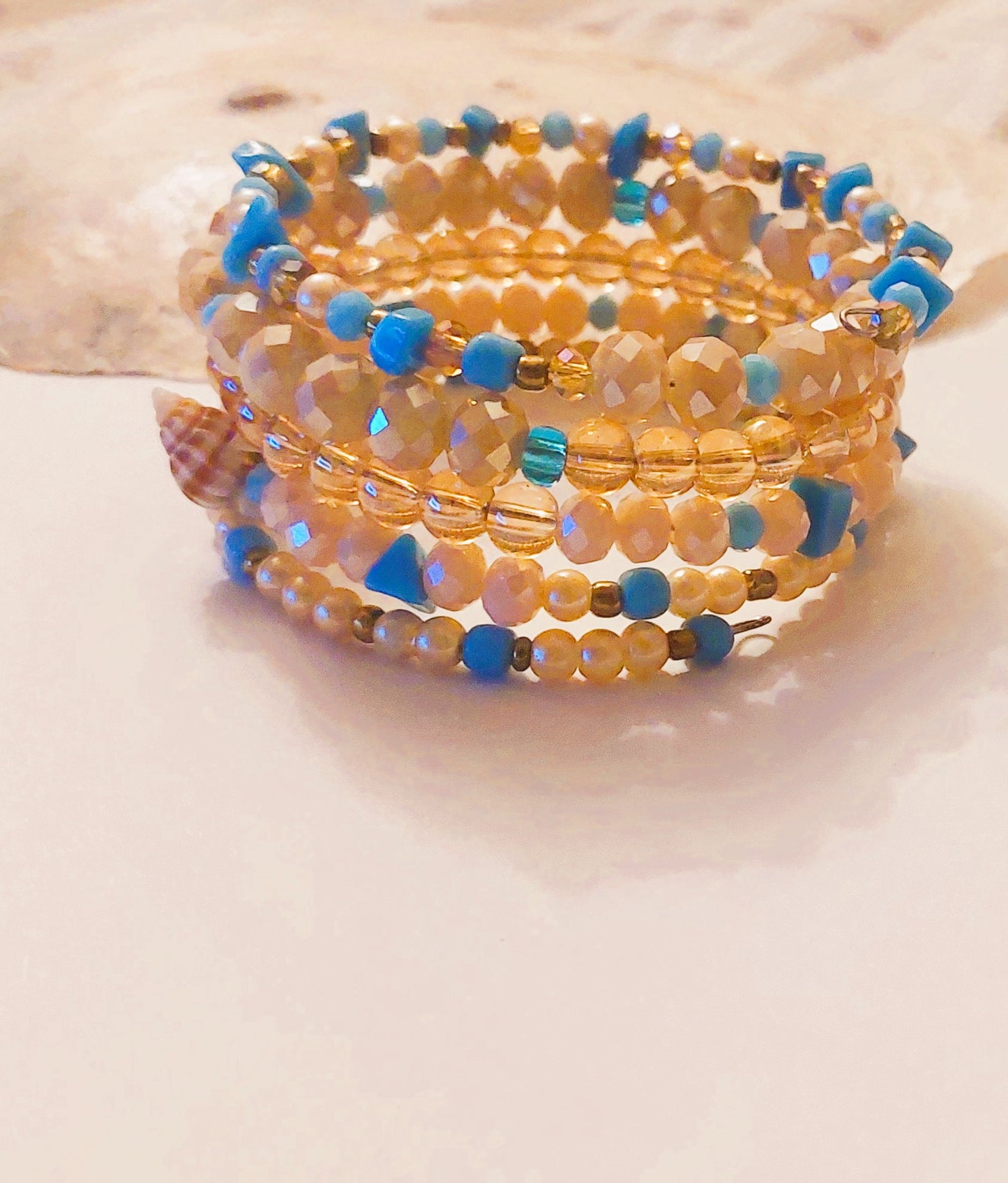 Seashell wrap bracelet