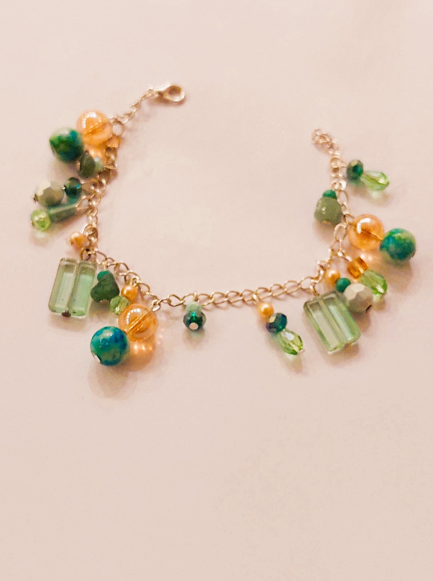 Green charm bracelet