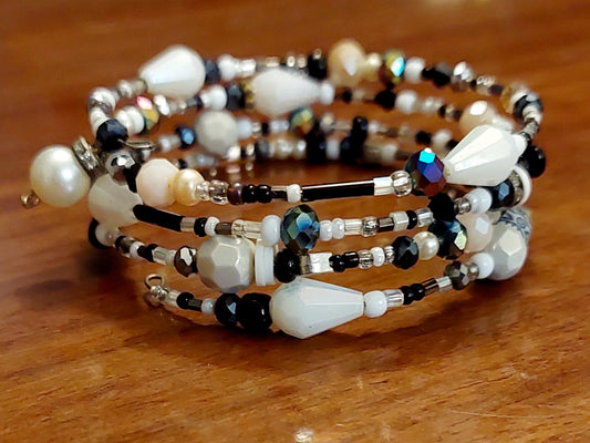 Two-tone wrap bracelet