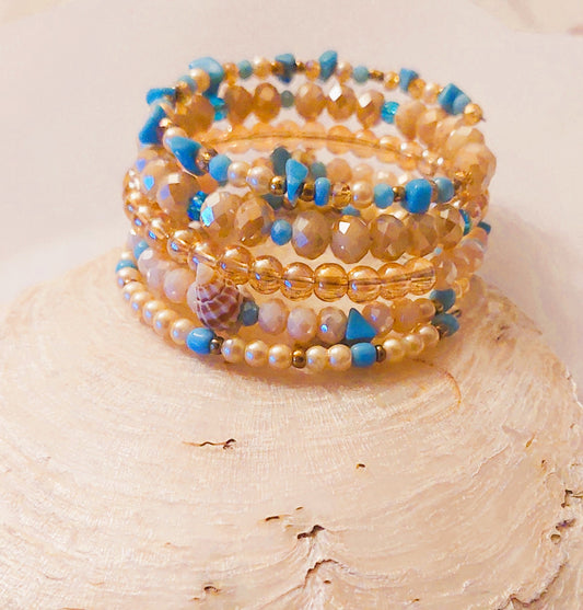 Seashell wrap bracelet