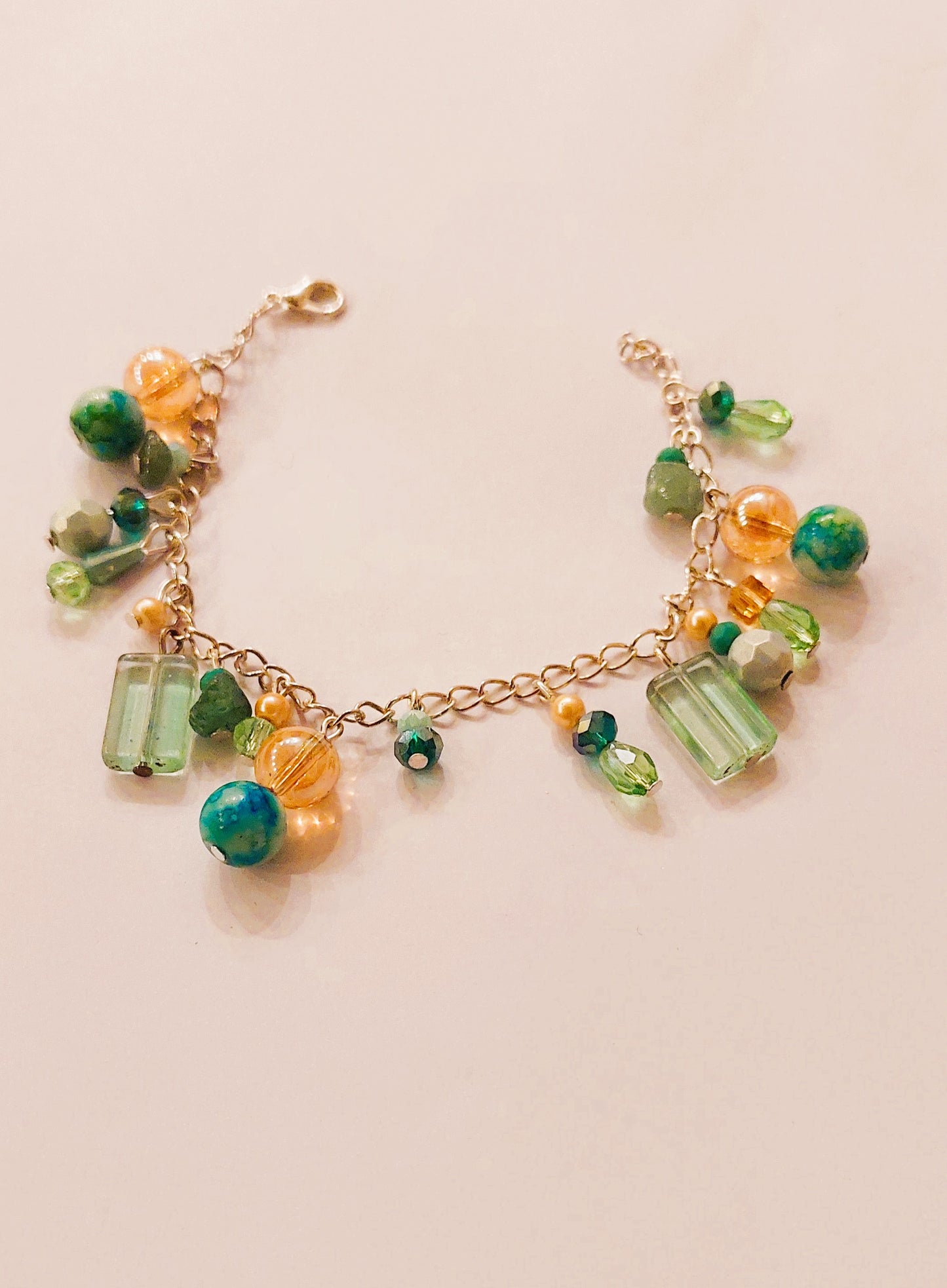 Green charm bracelet