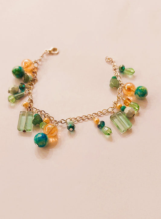 Green charm bracelet
