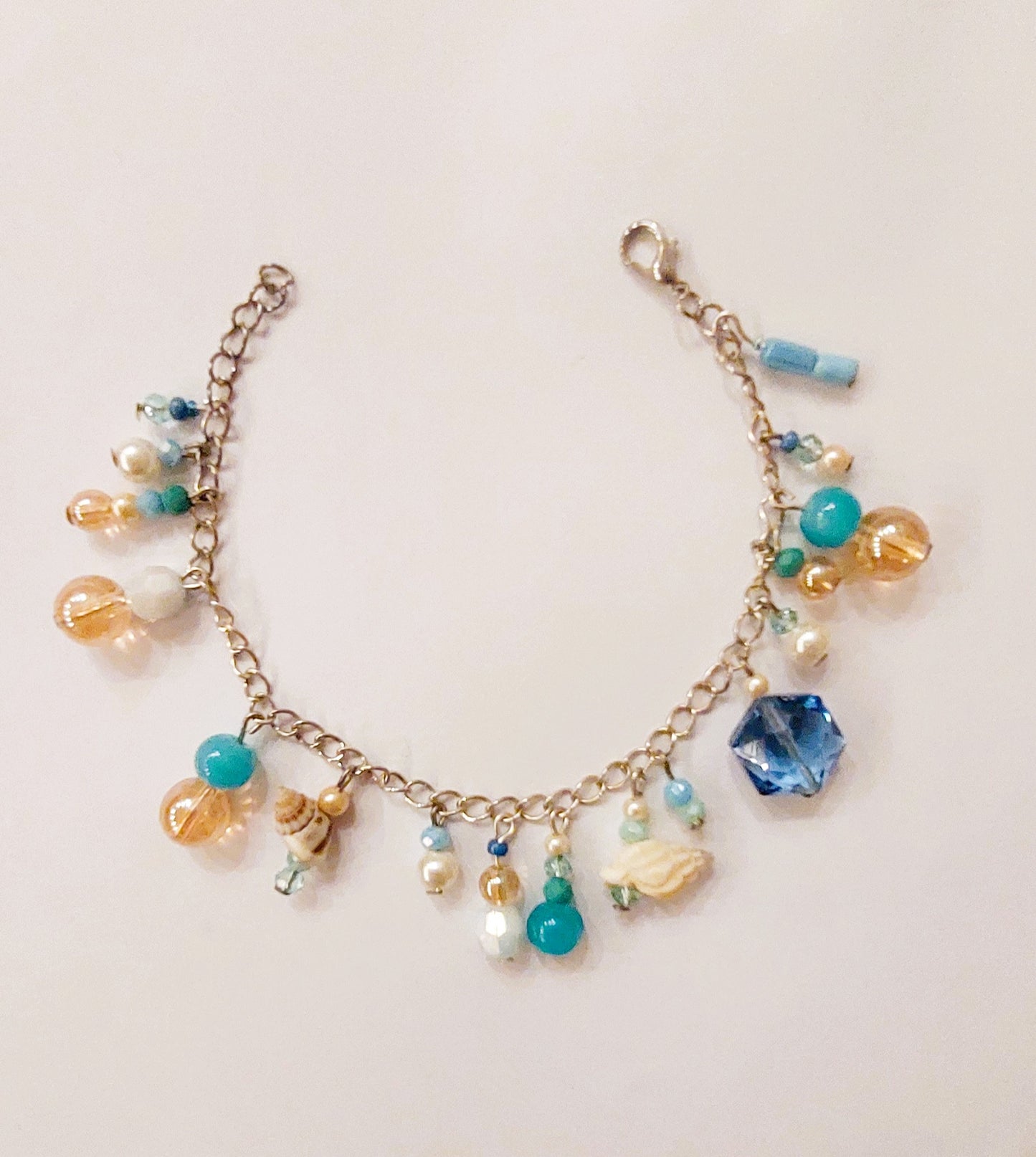 Seashell charm bracelet