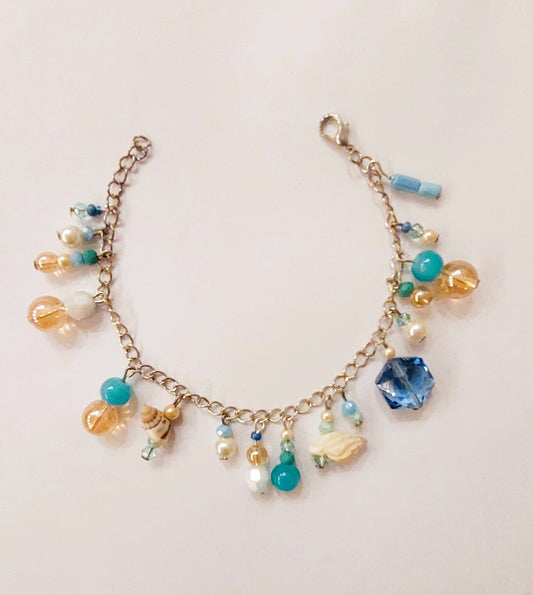 Seashell charm bracelet