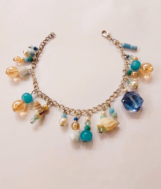 Seashell charm bracelet